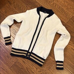Tommy Hilfiger Navy and Cream Knit Sweater